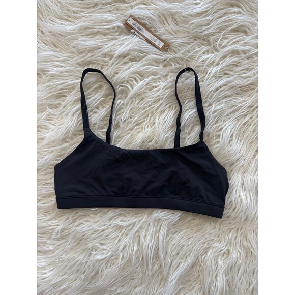 Skims Fits Everybody Scoop Neck Bralette Onyx Size Small - Picture 2 of 8